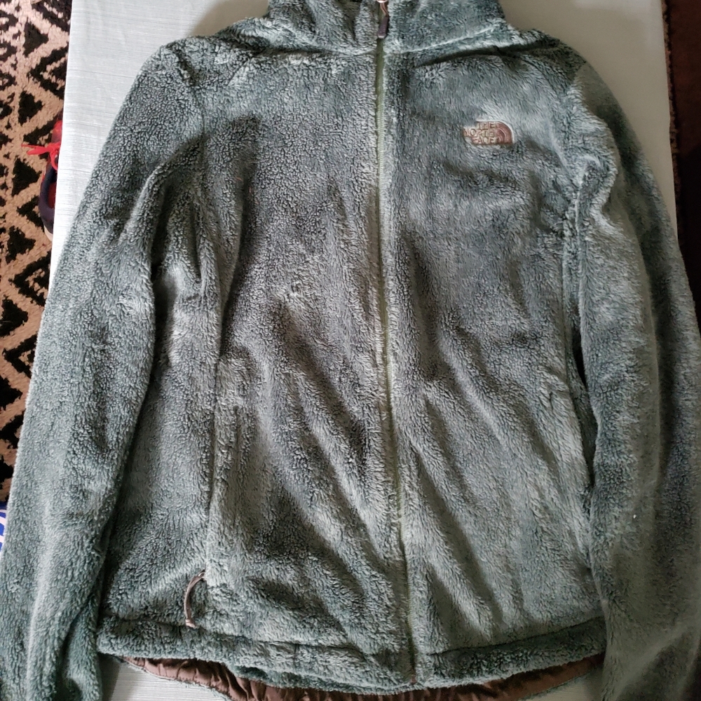 Womens Large Fuzzy NorthFace sweater